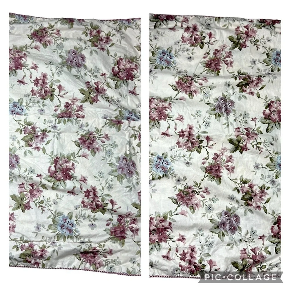 2 Waverly Rose Standard Pillow Shams Floral Gingham Norfolk Sonata Cottagecore